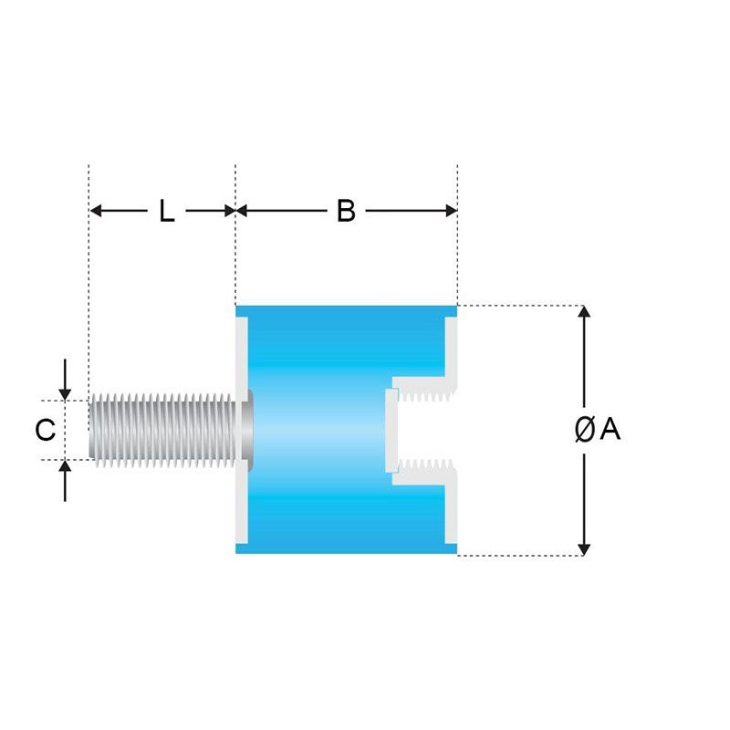 B-tip Titreşim Takozu B-049